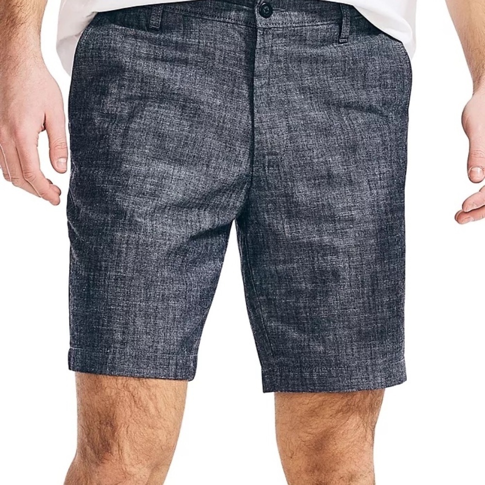 EUC Nautica Chambray Classic Fit Dress Shorts 36